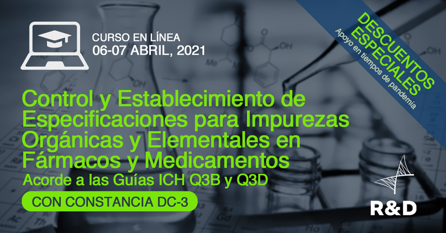 Control y Establecimiento de Especificaciones para Impurezas Orgánicas y Elementales en Fármacos y Medicamentos Acorde a las Guías ICH Q3B y Q3D