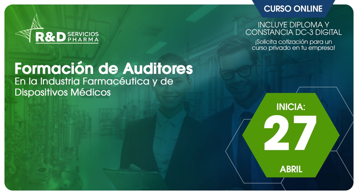 Formación de Auditores en la Industria Farmacéutica y de Dispositivos Médicos - Abr 26